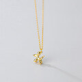 wholesale S925 Sterling Silver Balloon Dog Necklace Polished Animal Collarbone Chain Women's D8935-0-4