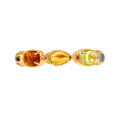wholesale S925 Silver Literary Retro Style Citrine Peridot Labradorite Ring, Spring New Collection by Dunli Jewelry-0-4