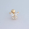 wholesale S925 Sterling Silver Single Butterfly-shaped Screw Ear Cuff, Cross-border Creative Fashion Earring-0-4