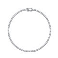 wholesale S925 Sterling Silver Women's European and American Hit Single Row Tennis Chain Bracelet with Full Pavé Zirconia-0-4
