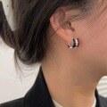 wholesale S925 Sterling Silver Three-Color Drip Earrings for Women, Ins Niche Design, Luxurious Ear Accessories, High-End Feel, New Collection-0-2