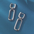 wholesale S925 silver trendy and stylish paperclip earrings, fashionable and elegant party-style fringe ear studs-0-0