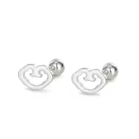 wholesale 925 Silver Chinese Style Earring Series For Women Screw-back Ear Cartilage Studs In Pure Silver Wholesale-Auspicious Cloud Single Pure Silver