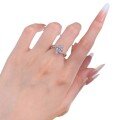 wholesale 18K Gold Jewelry New 6*12 Marquise Single Diamond Simple and Versatile Ring Elegant Proposal Ring Band for Women in European and American Style-0-4