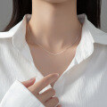 wholesale 925 Sterling Silver Thin Minimalist Everyday Ins Delicate Sweet and Cool Layered Collarbone Chain Y00224-0-0