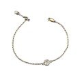 wholesale S925 silver jewelry new style 6mm single diamond bubble bracelet with gold chain, simple, elegant, versatile, and fashionable for live streaming-0-4