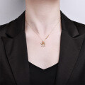 S925 Silver Ethnic Retro Longevity Lock Pendant Necklace-0-2