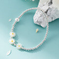 wholesale S925 Silver Fresh and Sweet Ins Style Niche Design Shell Daisy Light Bead Cat Eye Bracelet S7857-0-1