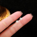 wholesale 925 Sterling Silver Snowflake Stud Earrings For Women-0-3