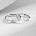 wholesale [metal: 925 Sterling Silver] Mobius 925 Sterling Silver Couple Rings, Light Luxury Fashion High-end Sense Couple Rings for Women, 520 Valentine's Day Gift-0-1
