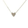 wholesale S925 Sterling Silver Fresh and Sweet Ins Style Niche Design Full Diamond Heart Necklace Y01647-0-4