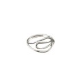 wholesale S925 Sterling Silver AR1521 Korean Version INS Minimalist Hollow Line Crossover Women's Ring-0-4