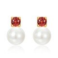 wholesale 925 Sterling Silver New Minimalist Pearl and Diamond Stud Earrings, Small Batch Design, Popular in Japan and Korea-0-5
