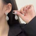 wholesale S925 Sterling Silver New Leaf Earrings, Small and Exquisite, Elegant, Versatile for Daily Wear, High-End Tassel Style-0-0