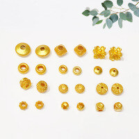 wholesale Metal S925 gold-plated spacer beads, wheel beads, disco beads, lantern beads for bracelet, necklace, string accessories, rope DIY semi-finished products-Style 4