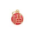 wholesale Gold-plated 925 Ancient Silver Enamel Fortune Attraction and Blessing Drop Pendant for DIY Bracelet String Accessory-0-4