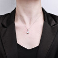 Metal V-Shaped Teardrop Pendant Necklace, Minimalist and Delicate-0-2