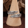 wholesale 925 Sterling Silver Cross-Border New Wing Ring for Women, Small Batch Design Personality Unisex Openable Index Finger Ring-0-3