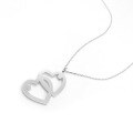 wholesale 925 Silver Jewelry Best-Selling in Europe & America Private DIY Heart-to-Heart Engraved Name Couple Gift Necklace-0-3