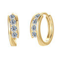 wholesale S925 Sterling Silver Trendy High-End Sparkling Moissanite Earrings for Women, Super Sparkling Elegant Hoop Earrings, Exquisite and Versatile Ear Jewelry-0-4