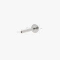 wholesale S925 Sterling Silver 8mm Long Internal Thread Piercing Post + Flat Base Threaded Cartilage Ear Stud Accessories-0-1