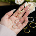 wholesale Metal S925 Silver Minimalist Cool-Toned Simple Hoop Earrings for Women,-0-3