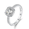wholesale 9/10/14/18k White Gold Luxury Classic Rose Gold Plated 05ct D Color Moissanite Engagement Ring-0-4