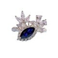 wholesale 925 Silver with Blue Sapphire 4*8mm Marquise Ring for Women,Ins Style with Diamond Accents, New Collection by Zhuozhifan Jewelry-0-4