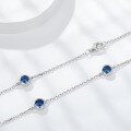 wholesale 18k gold-plated silver 40mm round lab-grown sapphire bubble choker necklace for TikTok/Kuaishou live streaming-0-1