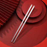 wholesale S999 Pure Silver Chopsticks for Gifting, Chinese Style Festival Presents, Factory Wholesale-Silver chopsticks (with certificate) about 40g 999 pure silver