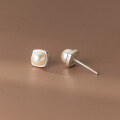 wholesale S925 Sterling Silver Square Bead Ear Studs Korean Version Ins Minimalist Niche Commuting Elegant Temperament Earrings M03129-0-3