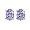 wholesale 925 Silver Stud Earrings D Color Moissanite Classic Four-Prong Oval Moissanite Studs Elegant Simple Earrings Wholesale-0-9