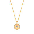 Gold-Plated Full-Diamond Eight-Treasures Compass Pendant Necklace-0-3