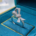 wholesale Silver Jewelry New Bow Ring Wholesale Ins Fashion Women's Jewelry Dropshipping-0-5