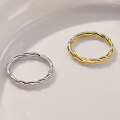 wholesale S925 Sterling Silver New INS Style Women's Ring, Simple and Fashionable Twist Design, Personalized and Versatile Plain Silver Ring for Women-0-0