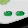 wholesale S925 Sterling Silver Red Elk All-Over Body Minimalist Leaf Design Versatile Stud Earrings Viral Fashion Cross-Border Xiaohongshu Recommendation-0-4