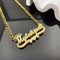 wholesale Metal material fashion trendy personalizedname necklace for women elegant temperament English namechain gift for girlfriend-0-1