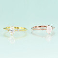 wholesale S925 Sterling Silver Plated with 14K Gold, Set with 5A Zircon, Fashion and Elegant Luxury Gemstone Ring-0-2