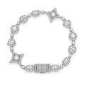 wholesale Metal material hip-hop cross-border Moissanite bracelet for women and men, trendy high-end zircon jewelry accessories from Europe and America-0-4