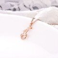wholesale 18K rose gold new cute genuine diamond pendant for women, fashionable and personalized zodiac rooster necklace with 9K moissanite, perfect for gifting-0-1