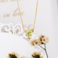 wholesale 14k Gold Plated S925 Silver Flying Butterfly Necklace, Summer Fresh Style-0-2