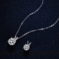925 Silver Classic Four-Prong Moissanite Necklace, D Color 1 Carat-0-1