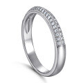 wholesale 925 Sterling Silver European and American Ladies' Non-Tarnish Cross-Border Stackable Ring Set Full Diamond Pavé Starry Sky Ring for Women Wholesale-0-5