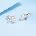 wholesale S925 Silver Pearl Earrings, Pure Silver Ear Studs for Women, High-End Minimalist Jewelry, Ready to Ship Wholesale, Retro Commuter Style-0-1