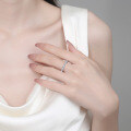 S925 Sterling Silver Moissanite Women's Fashion Ring-0-2