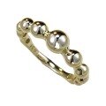 wholesale S925 silver gold-plated new fashion beaded stack ring trendy jewelry romantic series for women-0-4