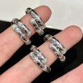 wholesale 925 Sterling Silver Light Luxury High-End Vintage Retro Snake-Shaped Spring Set with Diamond Snake Ring Niche Ring-0-0
