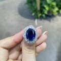 925 Silver 12ct Lab-Grown Ruby Ring-0-5