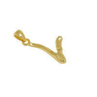 wholesale S925 Sterling Silver Korean Version Ins Indie Design Asymmetrical A-Z Pendant Collarbone Necklace for Women-V【18K Gold】 925 Silver