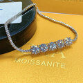 Sterling Silver Cross-Border Four-Prong Moissanite Bracelet-0-1